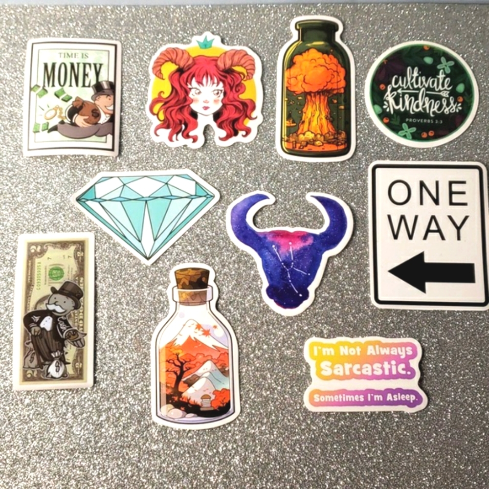 Set waterproof Sticker Taurus quote